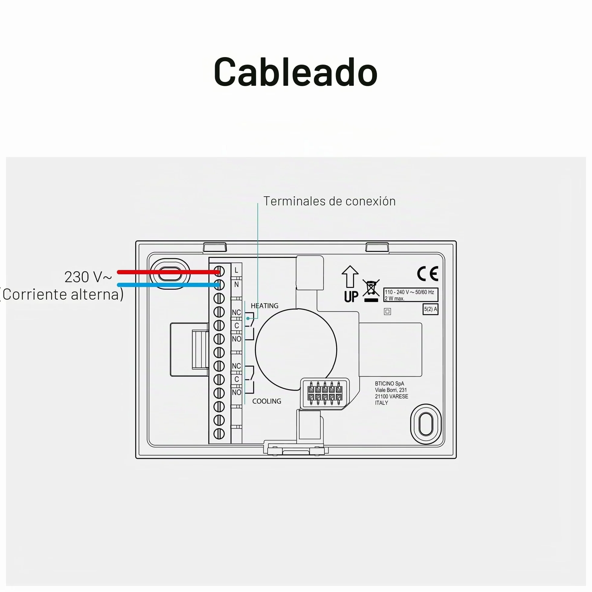 Termostato BTICINO Smarther With Netatmo XG8002 de empotrar Negro