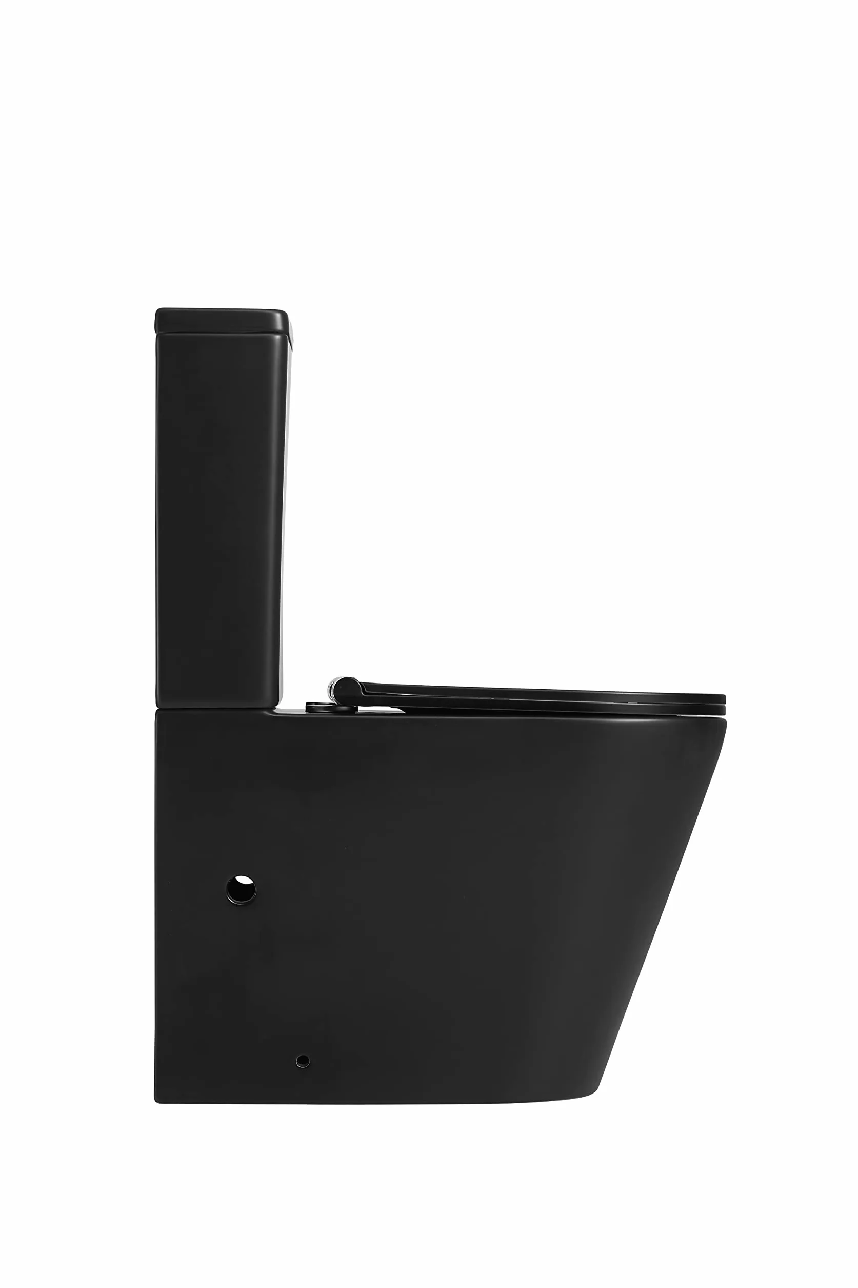 Inodoro BTW Turin Compacto | 7 Años de garantía | Color Negro Mate | 380x625x825 mm