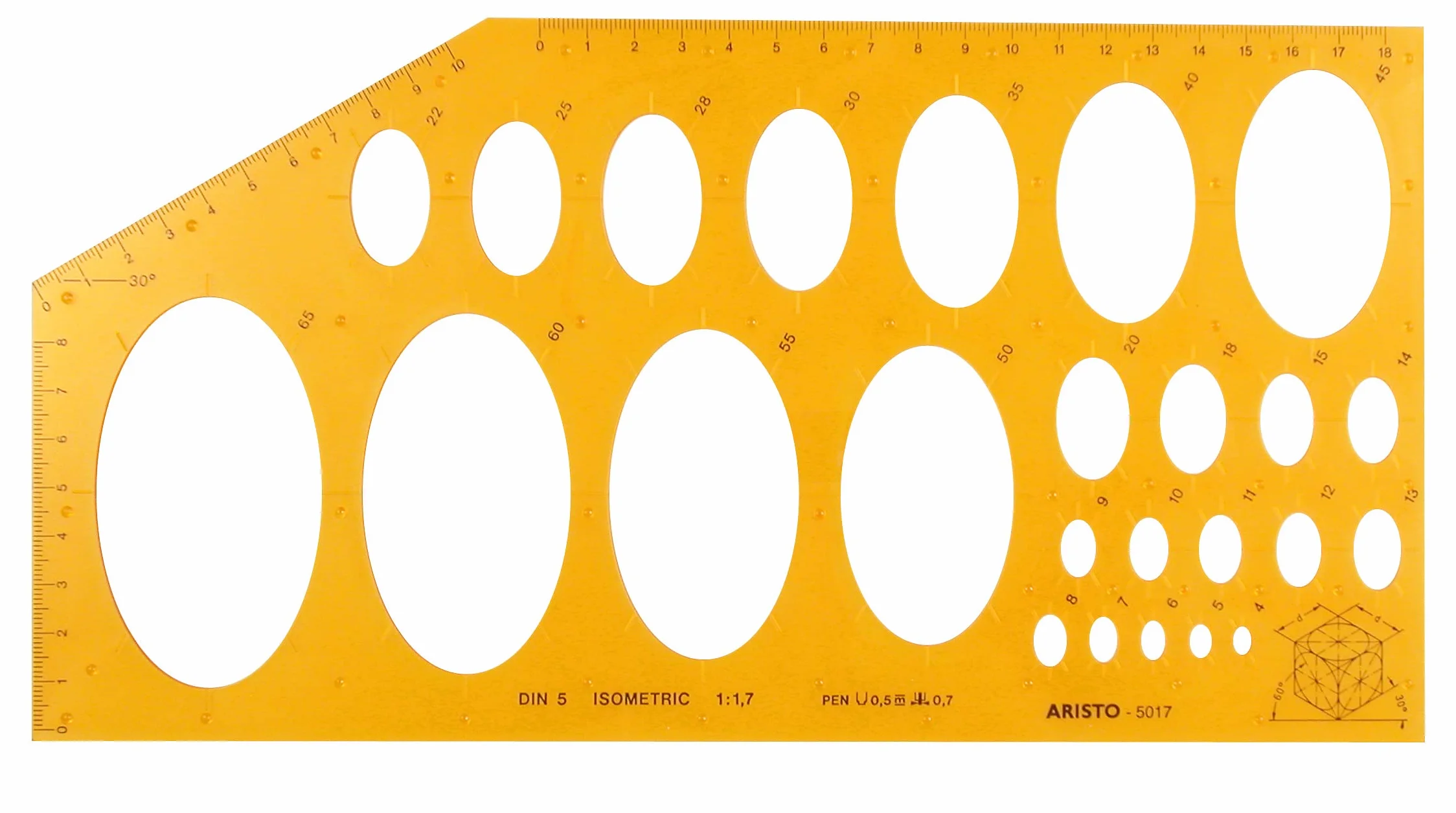 Aristo AR5017 Plantilla de elipses