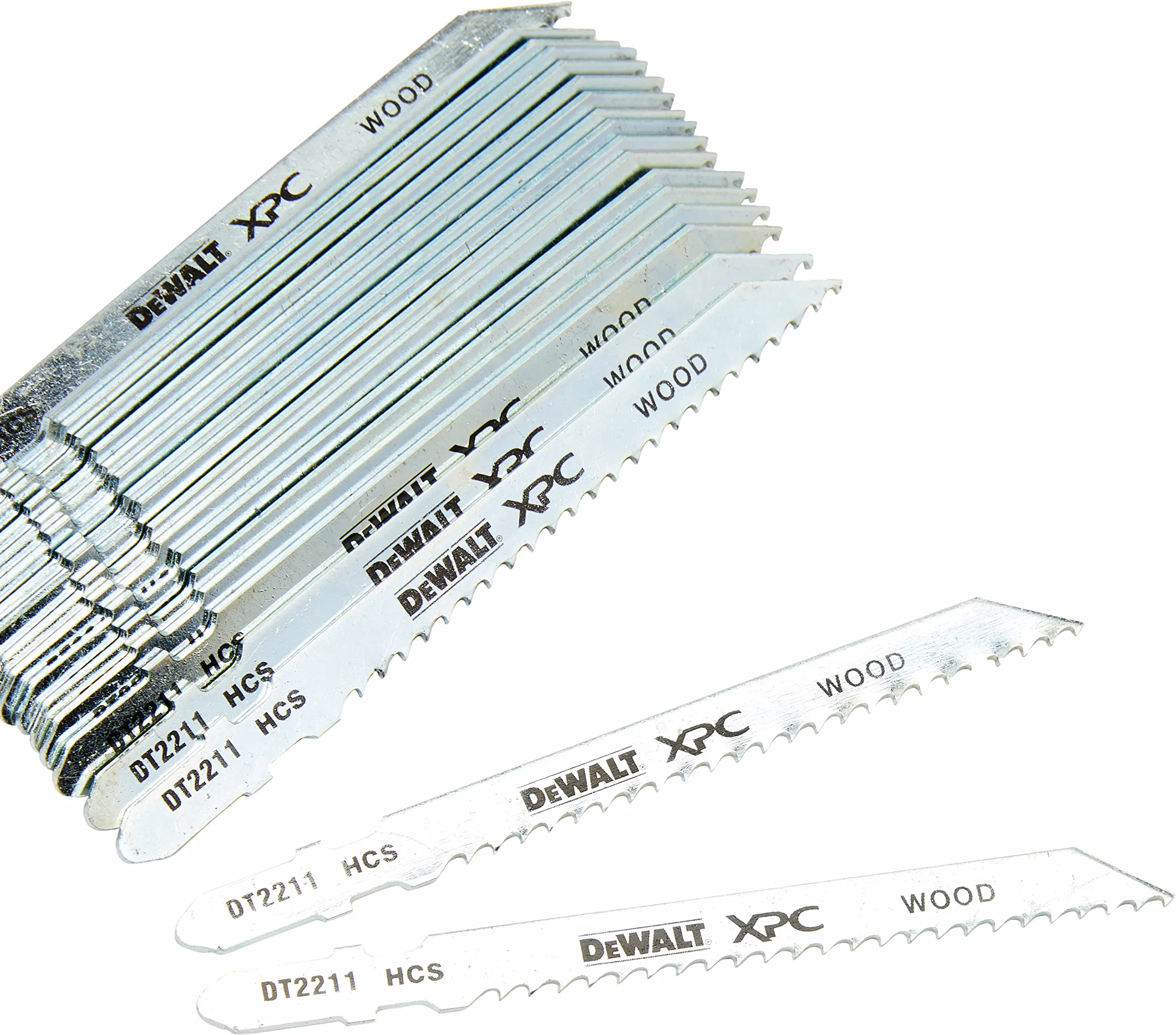 DeWalt DT2212-QZ - Hoja de sierra de calar XPC, longitud de 100 mm, paso de diente de 3,1 mm, para cortes en madera, aglomerado, contrachapado, laminado y plástico