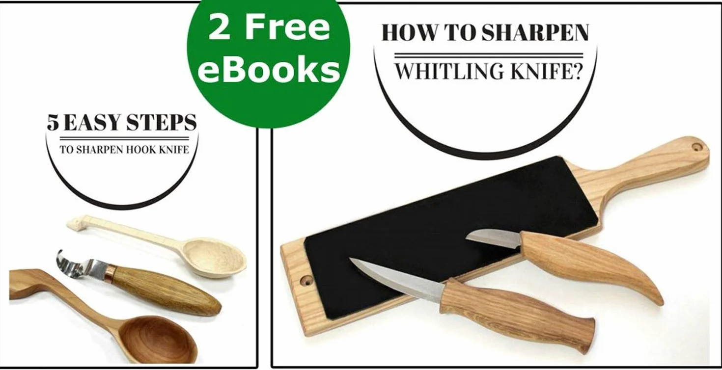 BeaverCraft SK1S Cuchillo de Gancho para Tallar Madera con Funda de Cuero