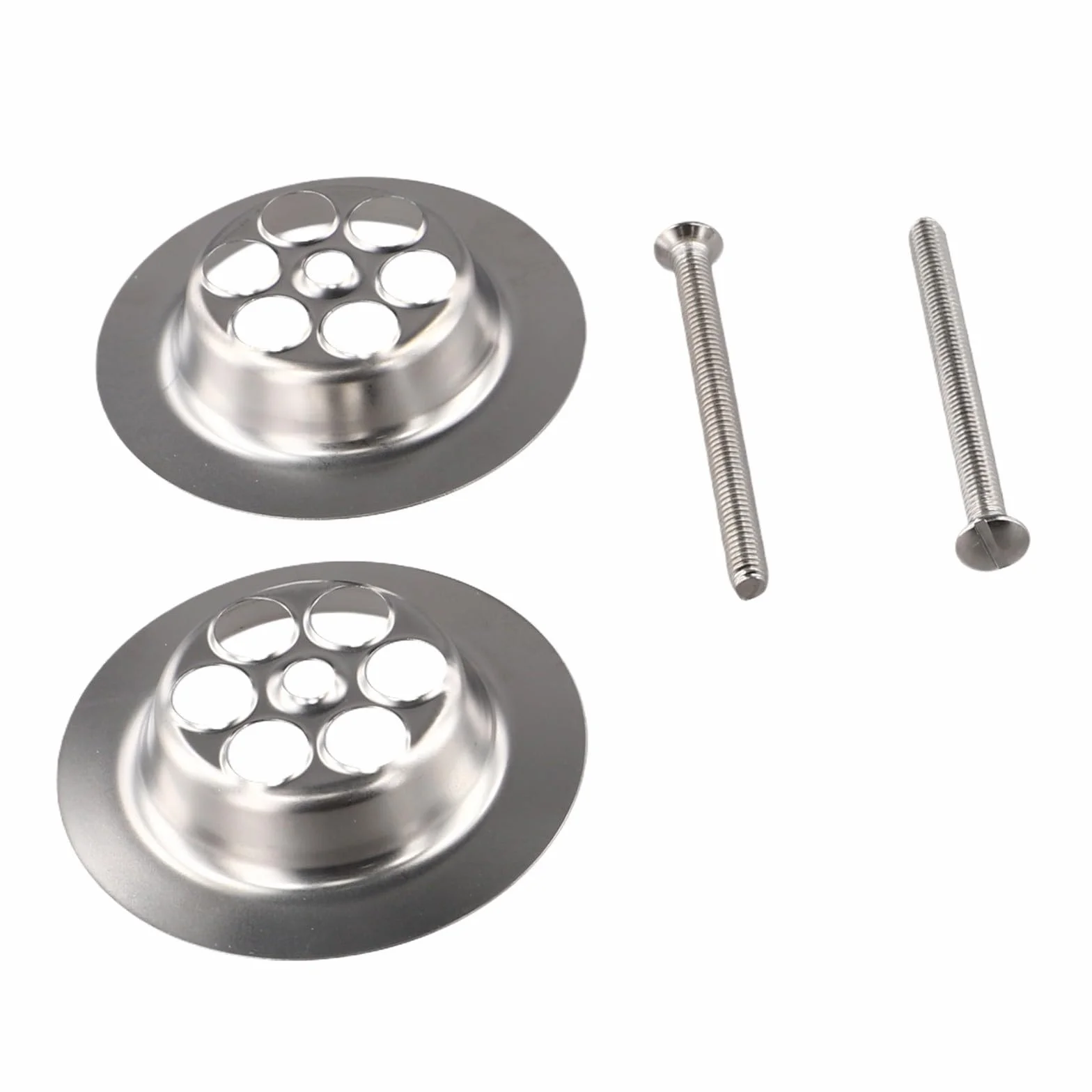 Repuesto de agujero de baño de acero inoxidable con tornillo para reparación de fugas - 2 juegos