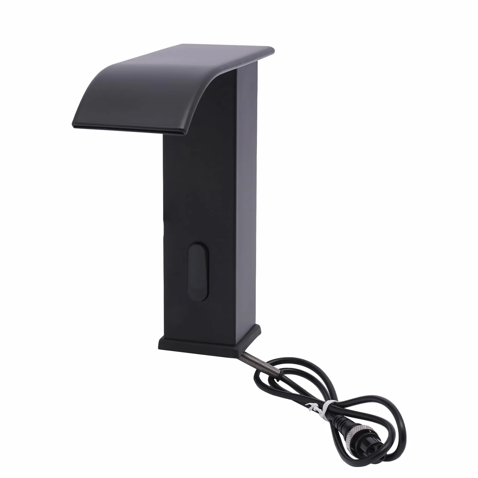 Grifo de lavabo con sensor de infrarrojos, color negro, monomando, caño corto, grifo de agua fría/caliente, 0-80 °C, altura de caño 145 mm, grifo mezclador para lavabo