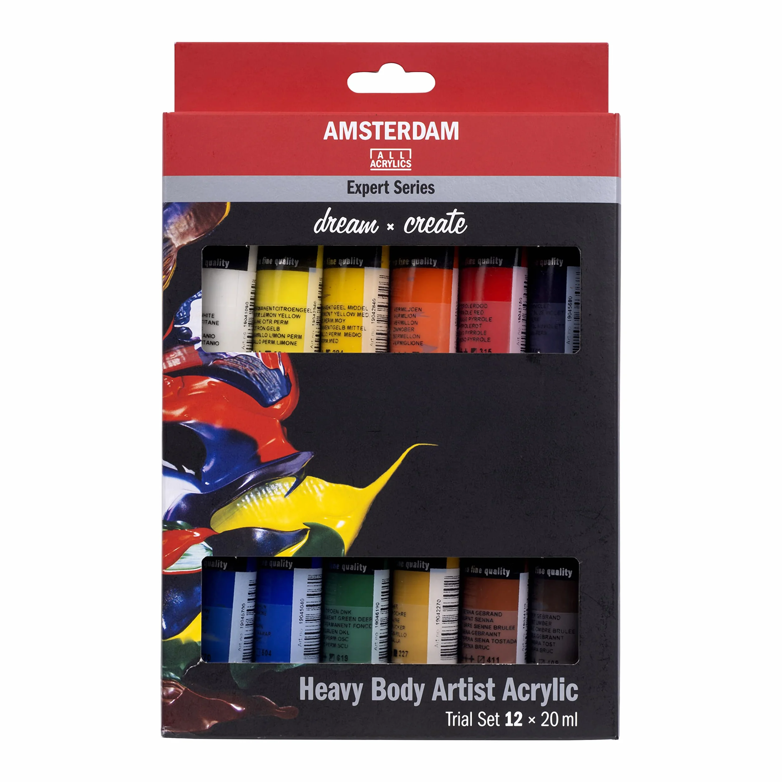 Amsterdam Expert Series - Juego de prueba de pintura acrílica | 12 x 20 ml (19820512)