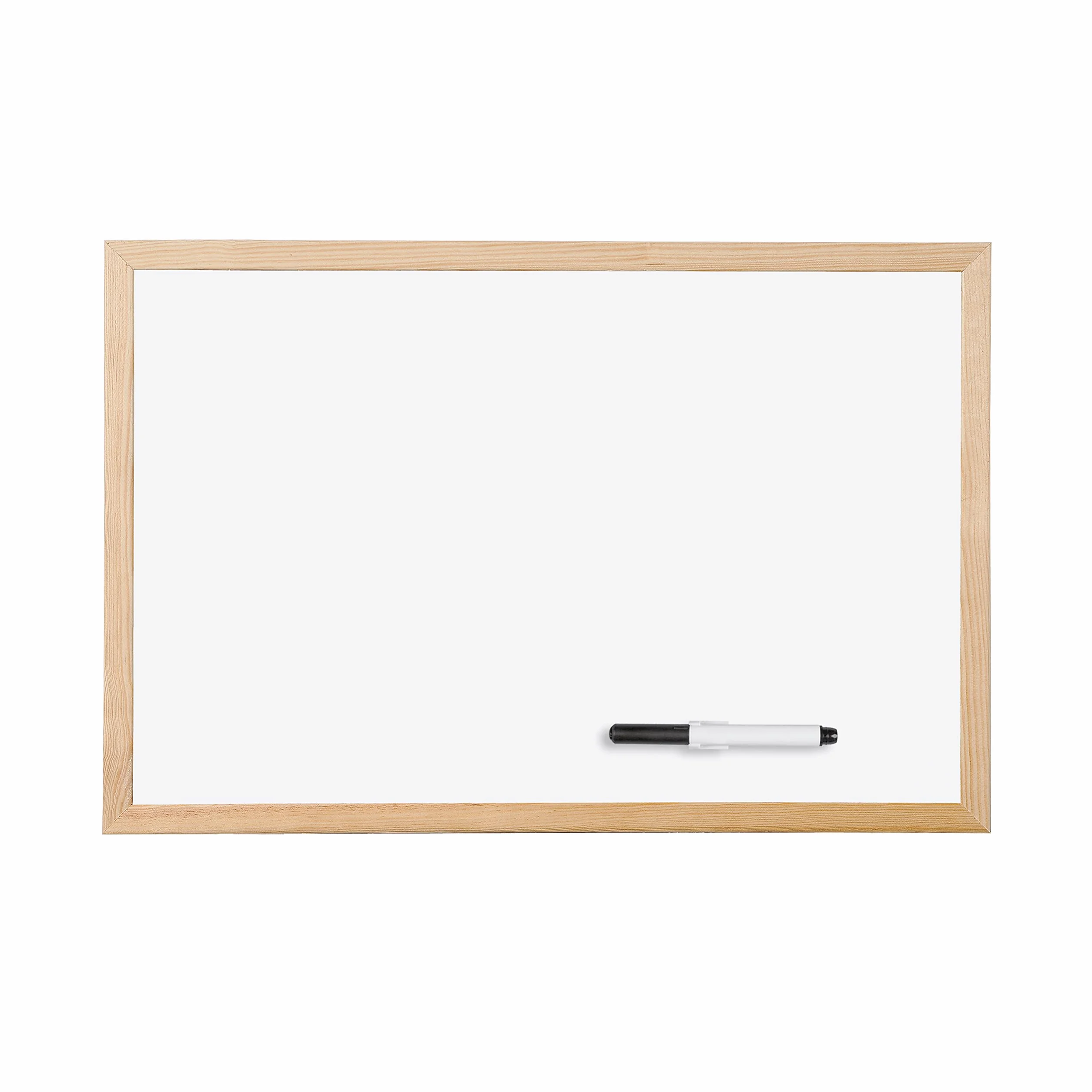 Bi-Office Pizarra blanca marco madera 60 x 40 cm no magnética