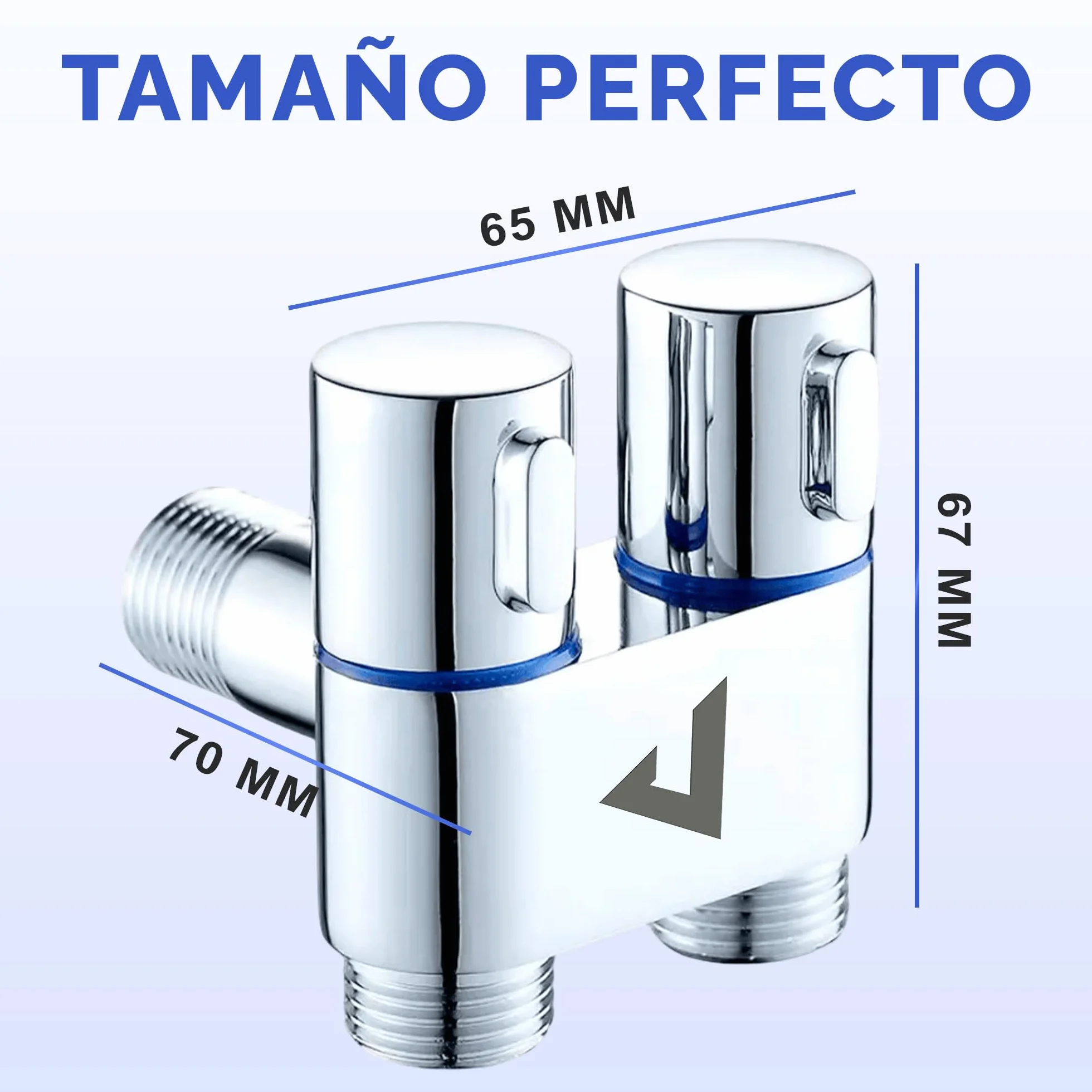 Grifo Bidet para Inodoro con Manguera Retráctil 2m, Válvula de Control de 2 Vías y Doble Mando