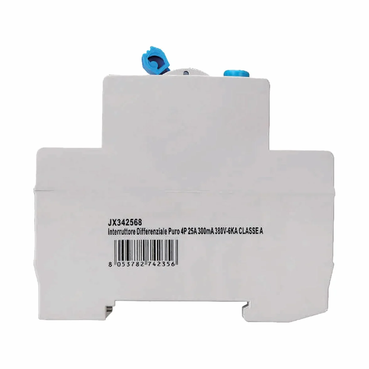 A2ZWORLD Interruptor diferencial puro tipo A trifásico 300 mA, RCCB Clase A 300 mA 4P 25 A, 3P + N 4 polos 6 kA AC 400 V, ocupa 4 módulos DIN