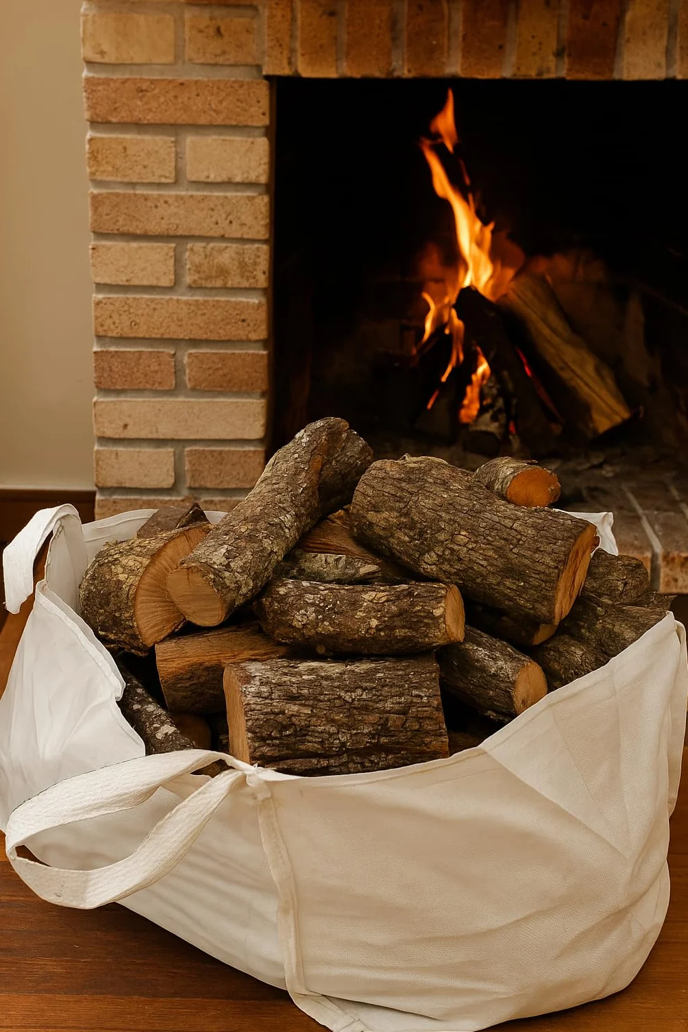 Cajón Leña de Encina 1200kg (3x400). Leña para Chimenea, Caldera y/o Estufa. Leñas de Las más duras Que Hay. Tiene una Larga consistencia y duración. Troncos medianos. Leñas Encina.