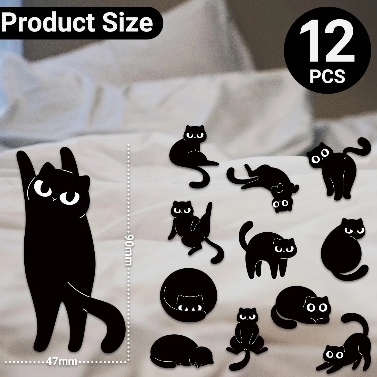 Marcapáginas Magnéticos Tixlux Estilo Gatos 12 Piezas