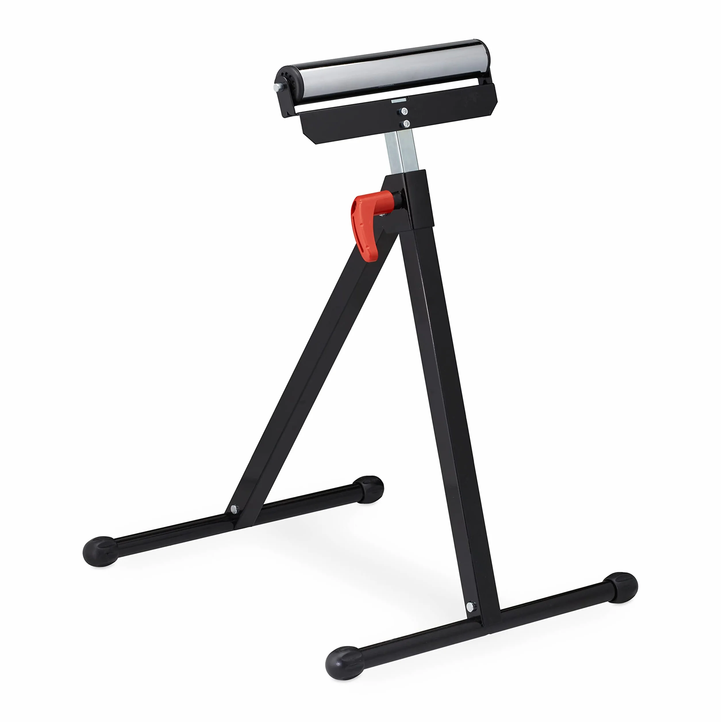 Relaxdays Caballete de Rodillos, Altura Trabajo Regulable 67-110 cm, Plegable, Resiste hasta 60 kg, Acero, Taller, Negro