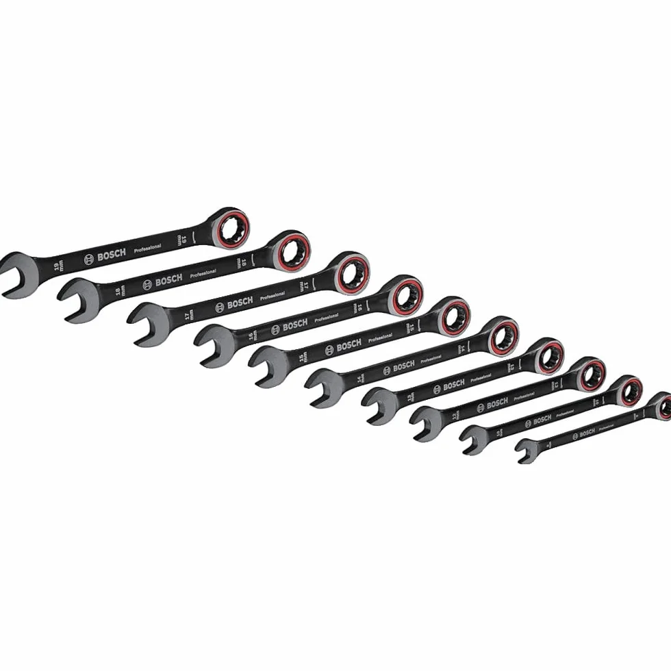 Bosch Professional set de 10 llaves (8/10/12/13/14/15/16/17/18/19 mm, bolsa) - Set exclusivo de Amazon
