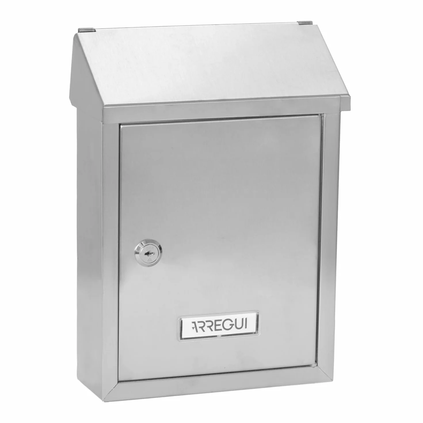 ARREGUI Smart E5727 Buzón Exterior de Acero Inoxidable Tamaño S (Correo DIN A5) | Buzón de Pared Pequeño | Buzón de Correo con Boca Trasera Recogecartas | Anticorrosivo | Fácil de Instalar | INOX