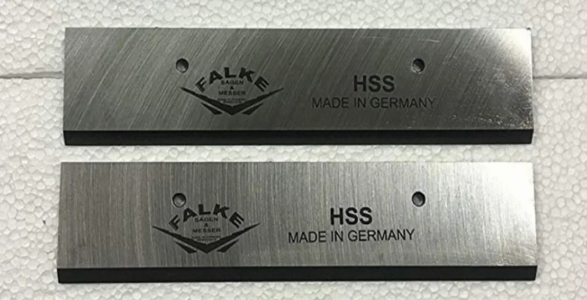 Leitz - Juego de 2 cuchillas de cepillado (acero rápido, 130 x 30 x 3 mm, con 2 roscas)