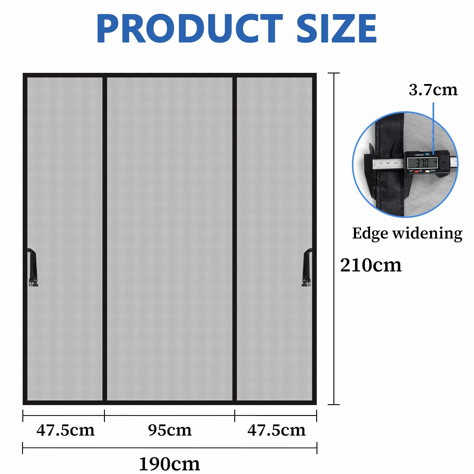 LALAGO Mosquitera Puerta Magnética 190x210cm Cierre Automático Doble Apertura Lateral