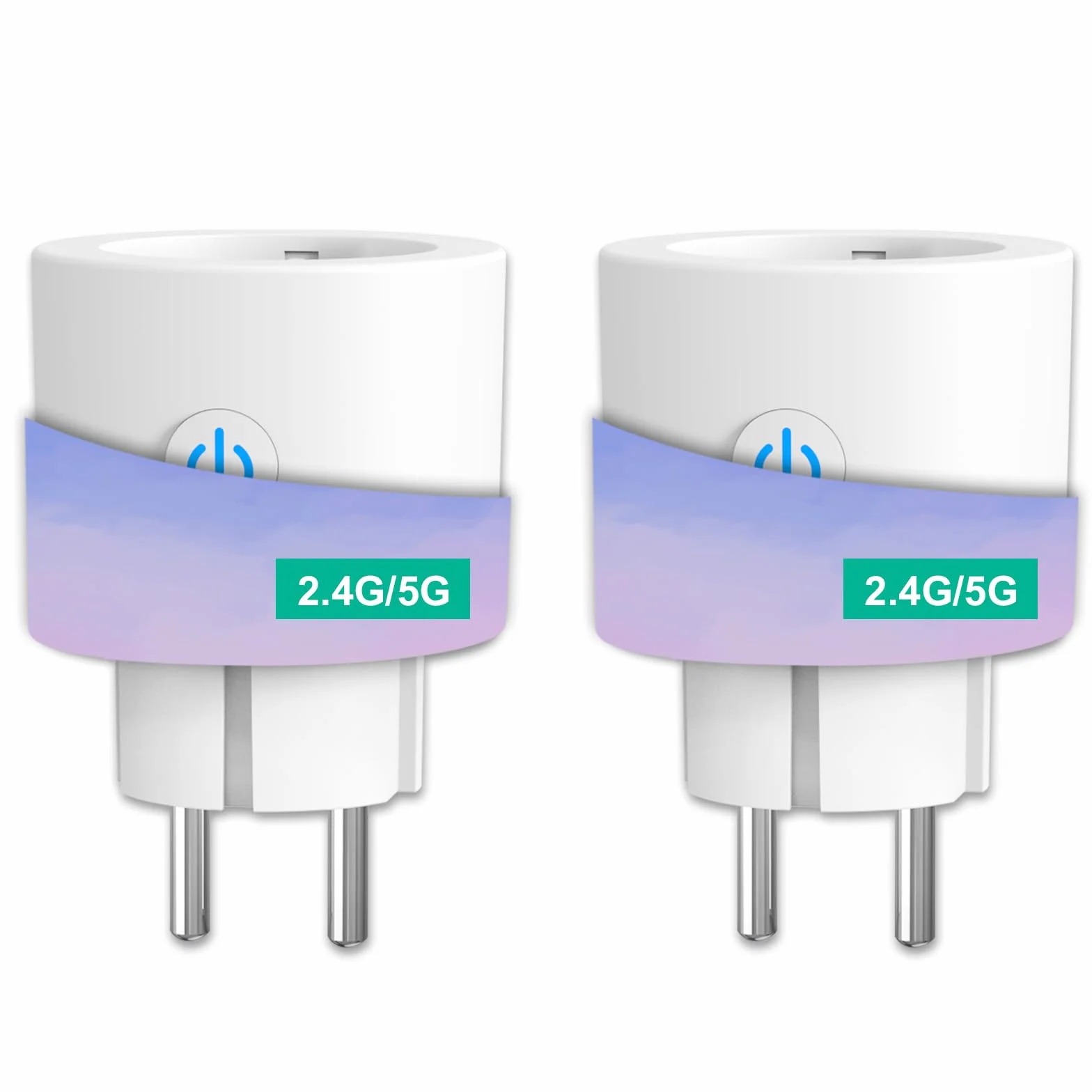 ANTELA Enchufe Inteligente 2,4G/5G 16A 3680W con Monitor de Energía, Compatible con Alexa y Google Home, Horarios y Temporizadores,APP Smart Life/Tuya,2PCs