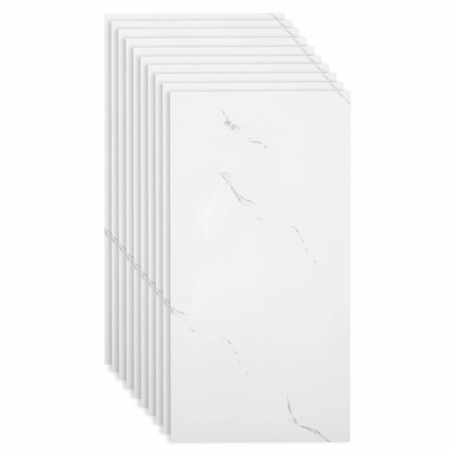 Panel trasero de cocina autoadhesivo, 10 unidades, 30 cm x 60 cm, lámina protectora de pared trasera de 2,5 mm, lámina de PVC para cocina, baño (E)