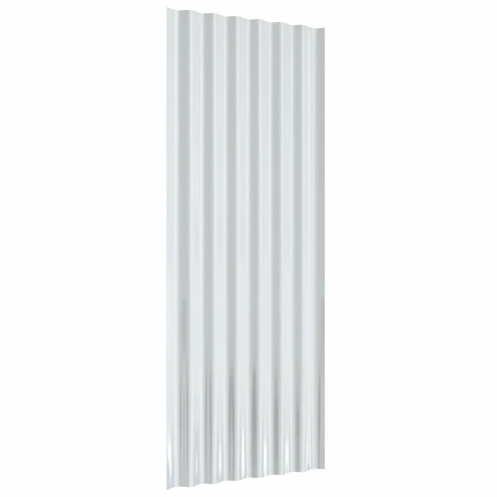12 paneles de techo de acero galvanizado gris, 100 x 36 cm, chapa ondulada para cobertizos de jardín, revestimiento de pared