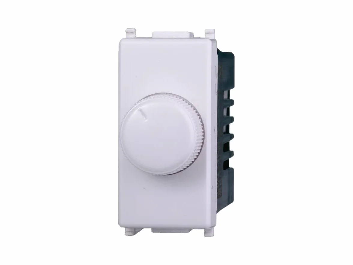 Regulador regulador de perilla compatible plana para cargas resistivas 100W-1000W color blanco EV1301 kit 4 unidades