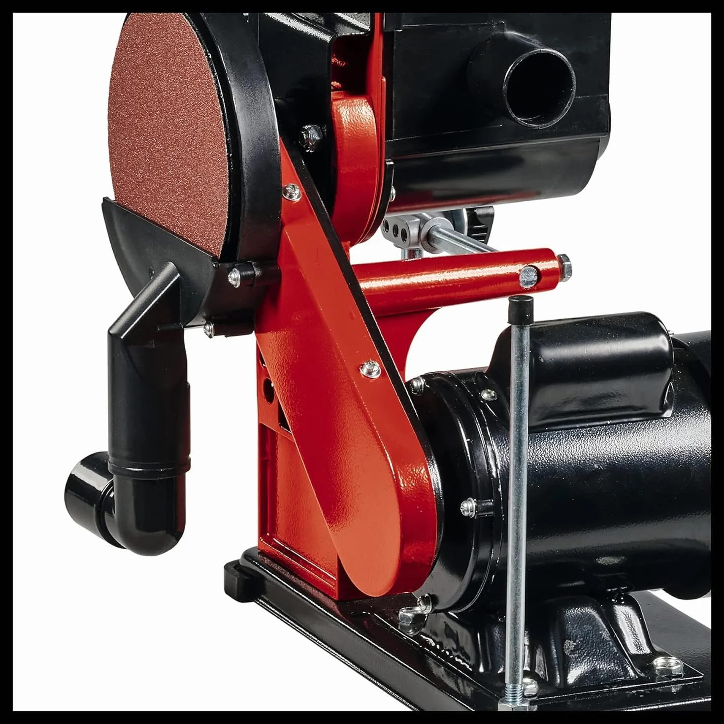 Einhell Esmeriladora de disco y banda vertical TC-US 380 (380 W, vel. de banda de lijado 292 m/min, disco de lijado vel. 1450 min-1, incl. 1 banda de lijado K80 y 1 papel de lija de disco K 80)