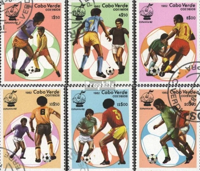 Prophila Collection Cabo Verde 458-463 1982 Copa del Mundo Sellos fútbol