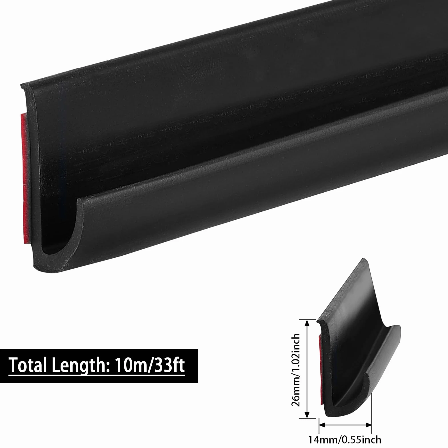 Canaleta de lluvia en forma de J, TPE autoadhesiva para autocaravana, tira de desvío de lluvia para techo, perfil de protección de borde largo para vehículo, camión, autocaravana, barco, coche