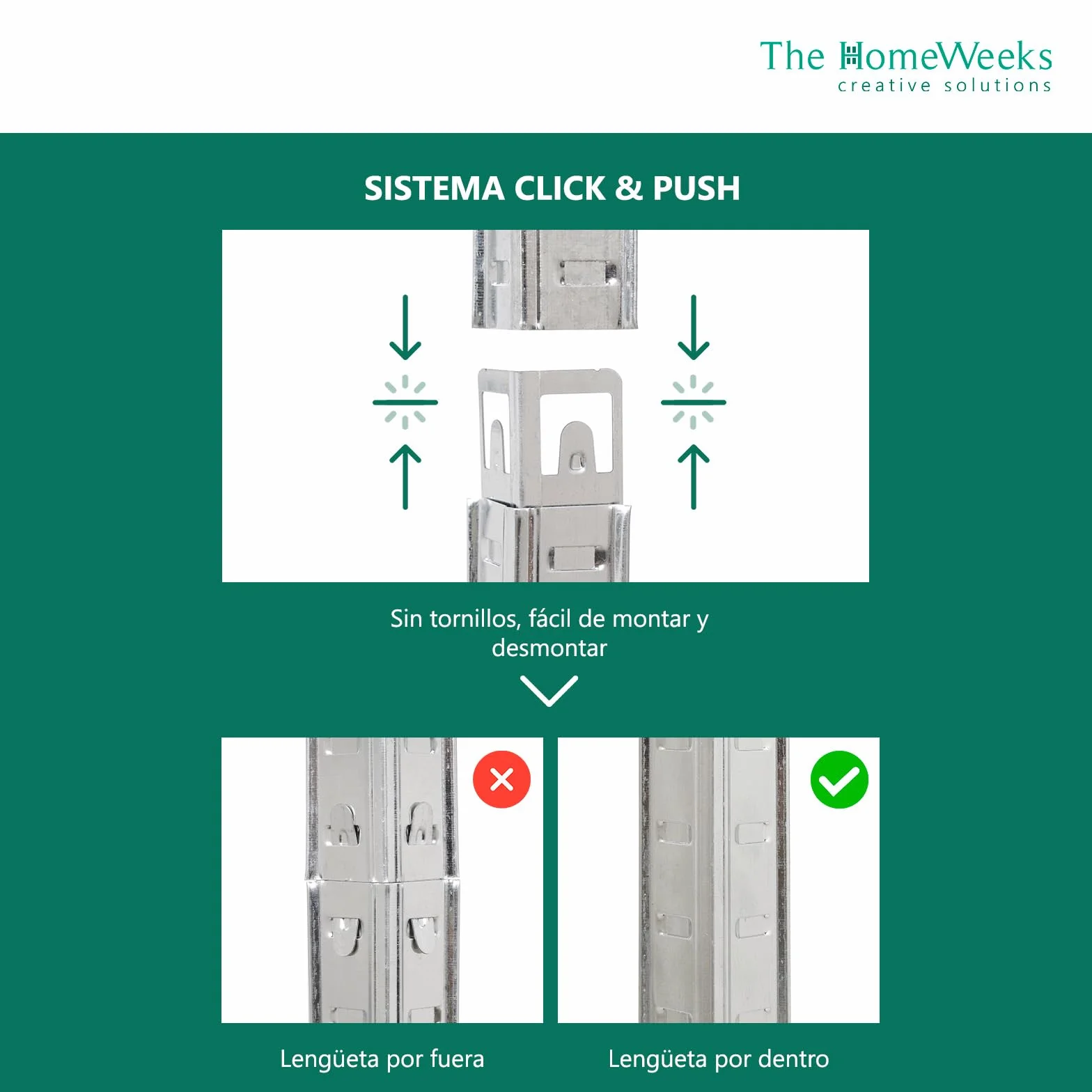 The Homeweeks Pack 2 Estanterías Almacenaje Metálicas 180*90*40cm | Acero Galvanizado Modular 5 Baldas Ajustables MDF 175 kg por Estante 875 kg Total Montaje Suelo sin Tornillos System Click & Push