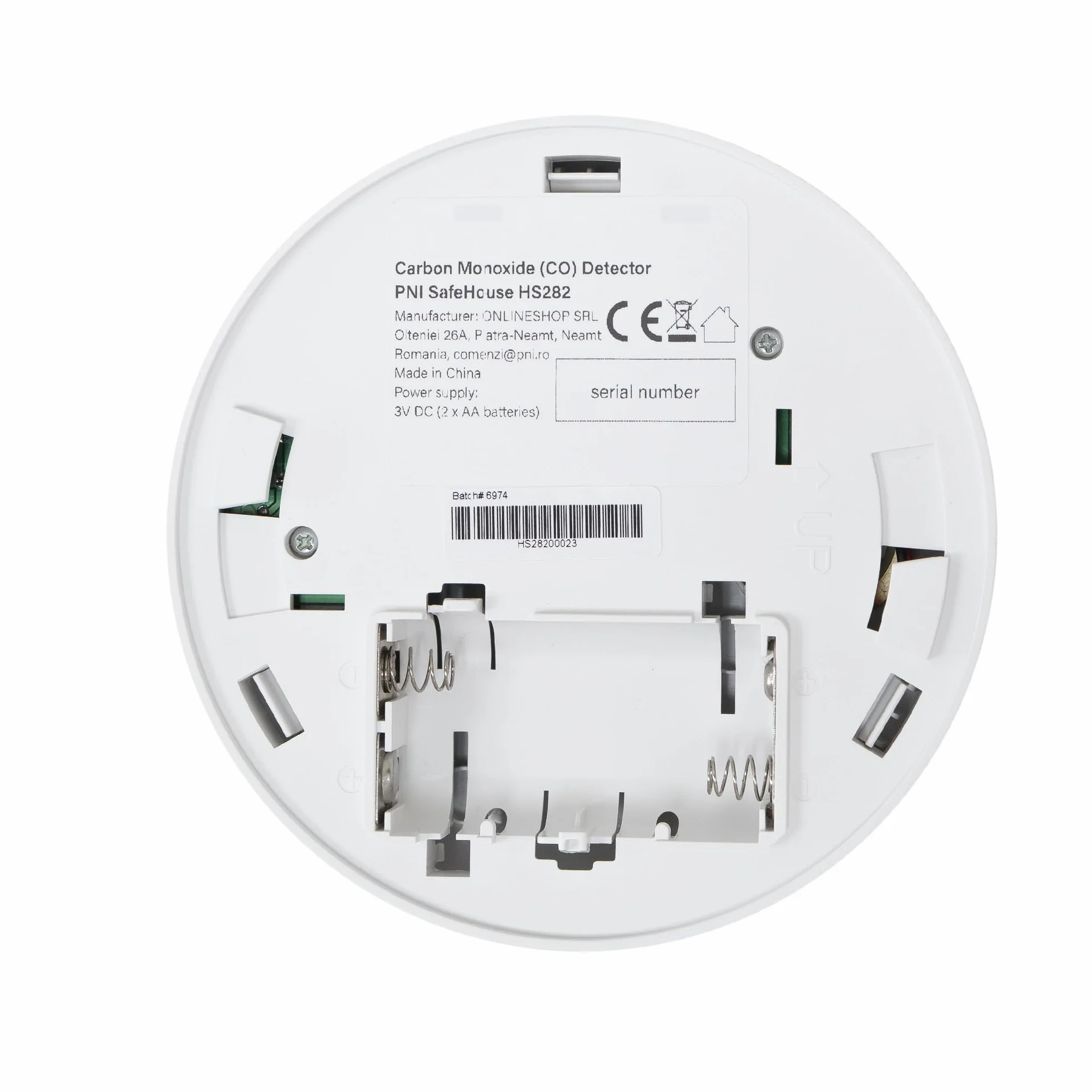 Sensor de monóxido de Carbono (CO) PNI SafeHouse HS282 con Alarma Sonora