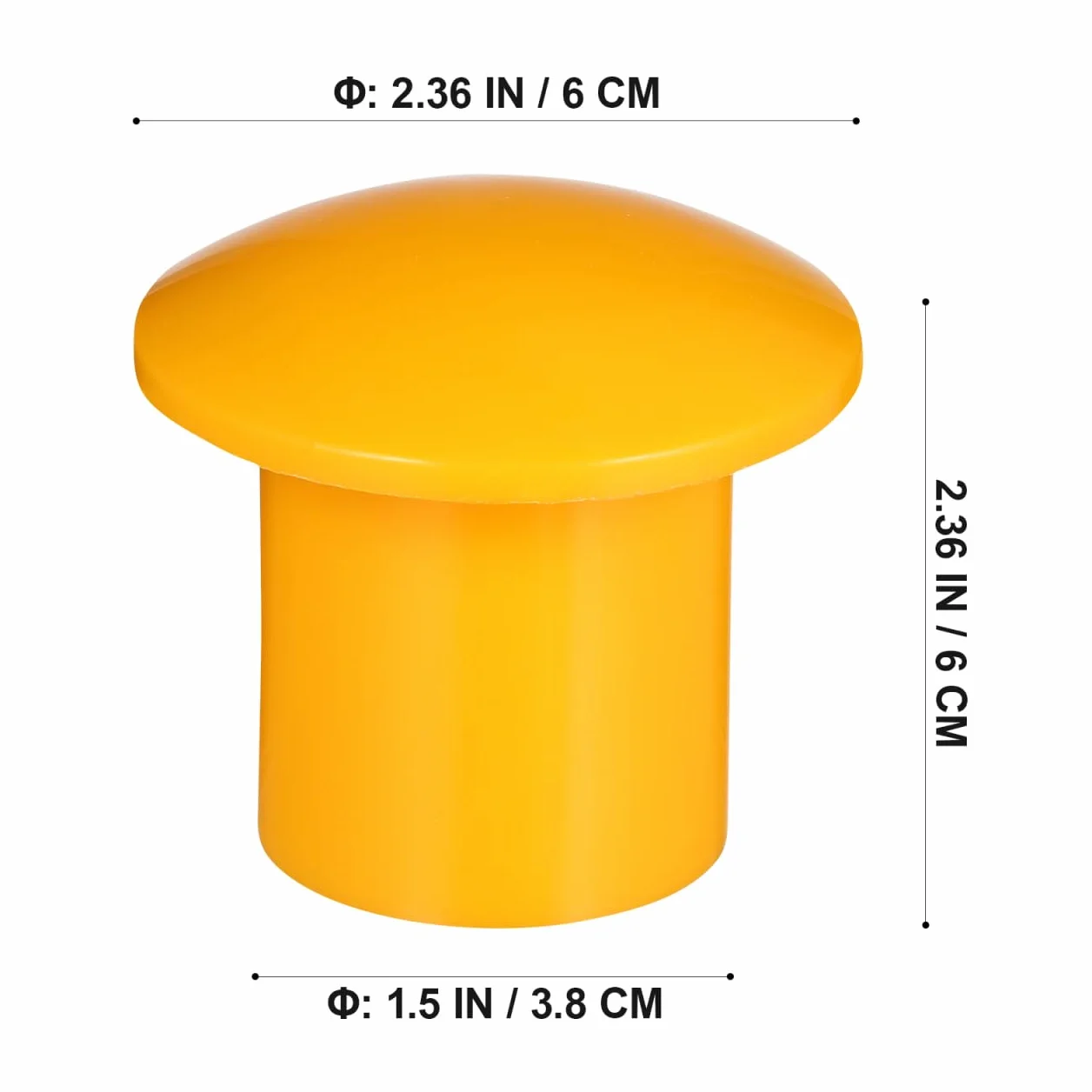 jojofuny 30 Tapas De Seguridad Para Varillas De Refuerzo Cubiertas Plásticas Tipo Hongo Alta Visibilidad 2.36X2.36X1.49 Pulgadas Protectores Para Construcción Y Obras