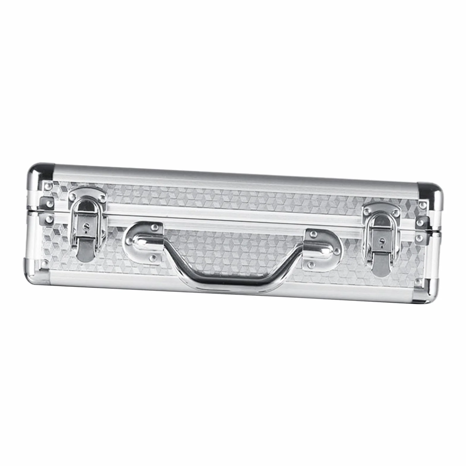 Caja de Herramientas Aluminio Aleación Estuche Portátil Cerradura Interior Suave Organizador Adecuado para Oficina Taller Transporte, con Llave, XL Y Plata