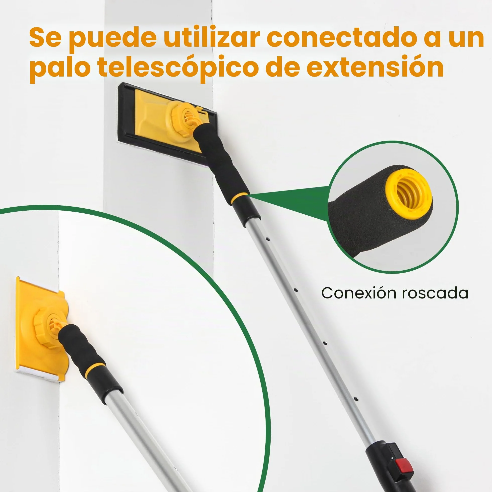 VOOMEY Kit de herramientas de bordeadora de pintura, juego de almohadillas de pintura de 9 pulgadas, 7 piezas de bordeadora de pintura con borde, almohadilla de retoque, pintor de almohadillas de