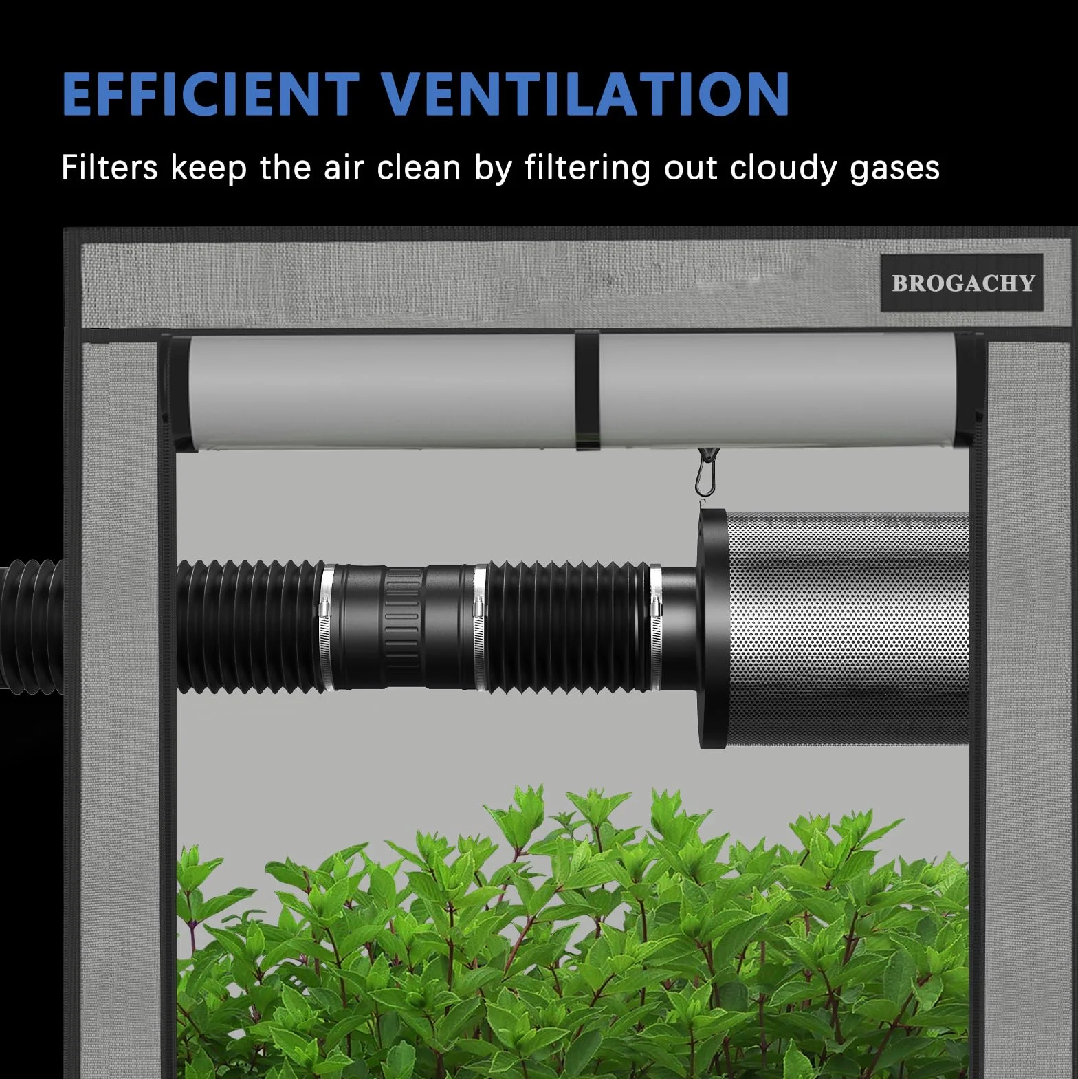 100mm Extractor de Aire con Controlador Ajustable, Motor de CC, Línea Ventilador Extractor de Conducto para Baño, tienda de cultivo, Garage, Cucina,Invernadero, Sótano.