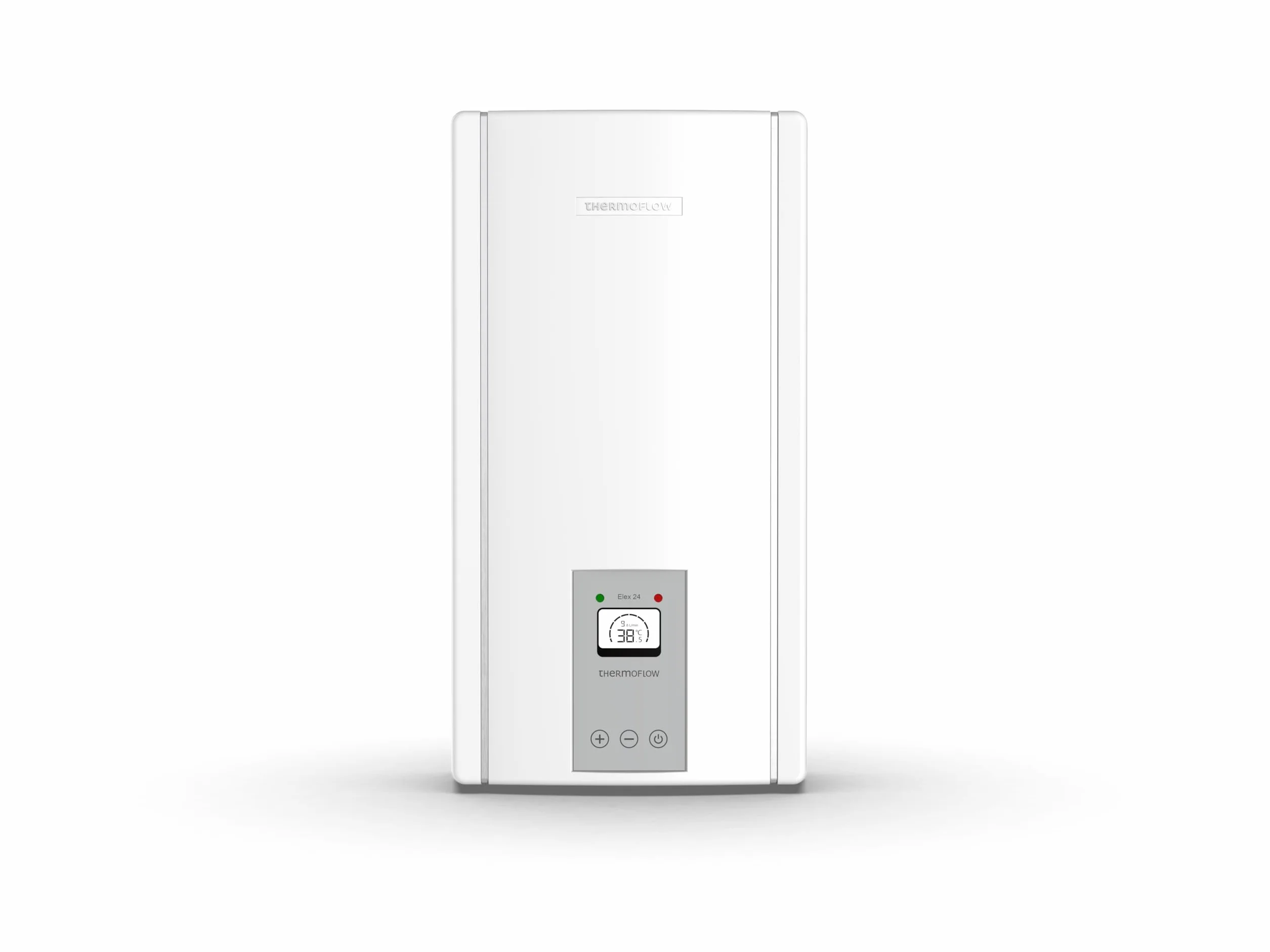 Thermoflow Elex 24 – Calentador de agua instantáneo resistente a la presión / 24 kW / 400 V/calentador de agua hasta 55 °C/conexión G 1/2» / 13 L/min/ideal para lavabo, baño o cocina / ELEX24.
