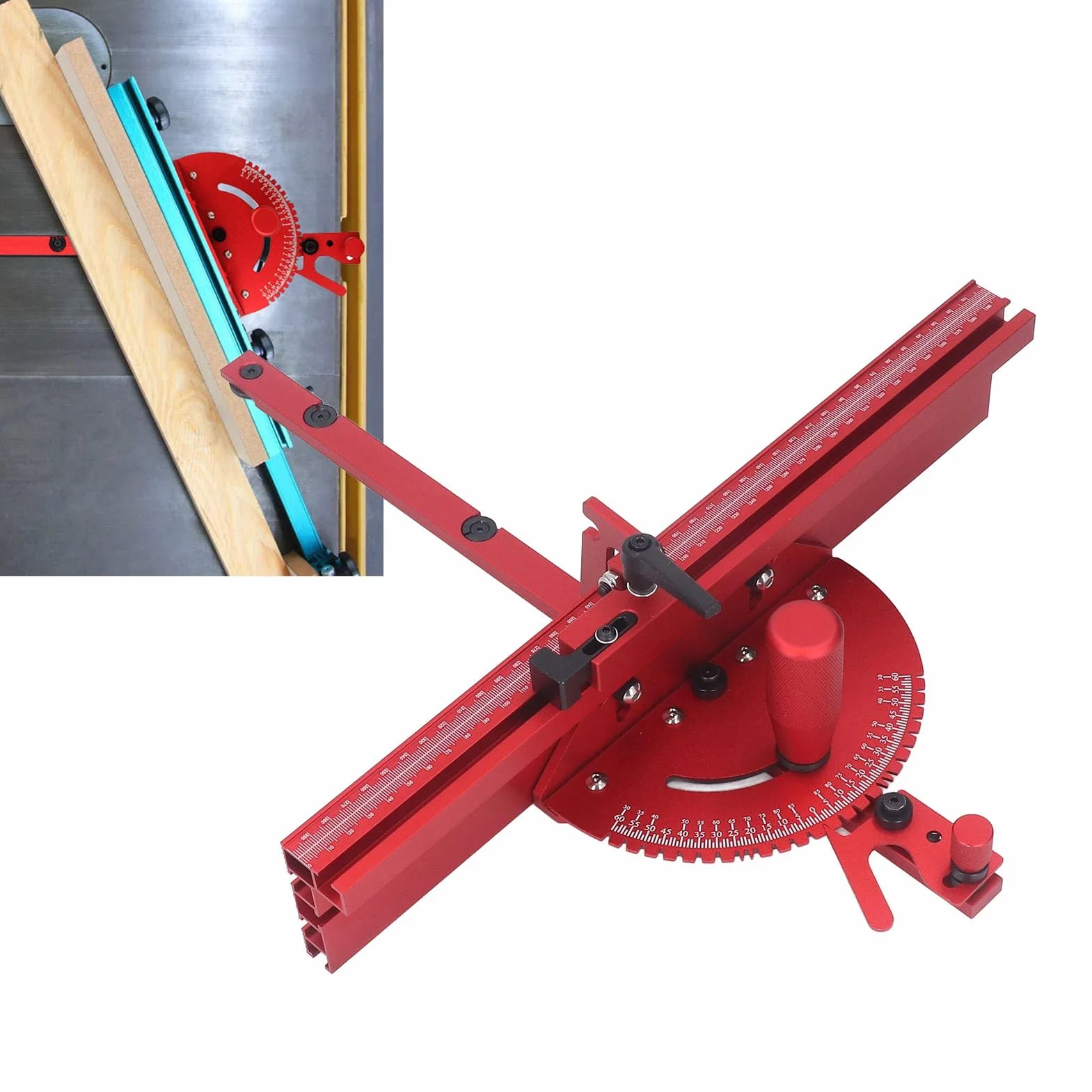 Sierra de Mesa de Aleación de Aluminio Calibre de Inglete 30mm 45mm para Pista en T