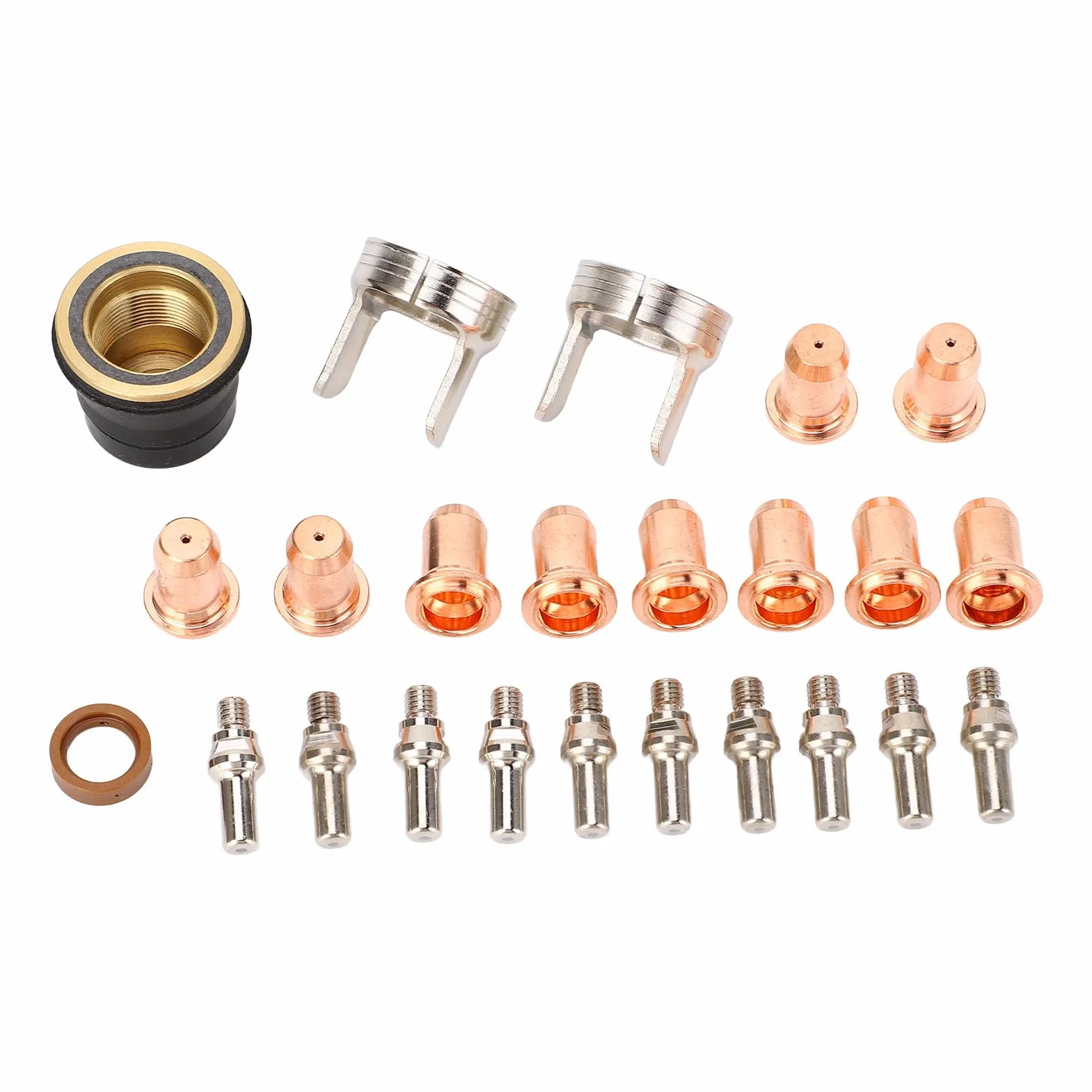 Kit de Electrodos de Punta IPT40 de 24 Piezas, Punta de Antorcha de Corte por Plasma, Consumibles de Electrodos de Latón, Boquilla de Corte por Plasma, para CUT 55DS Pro, CUT