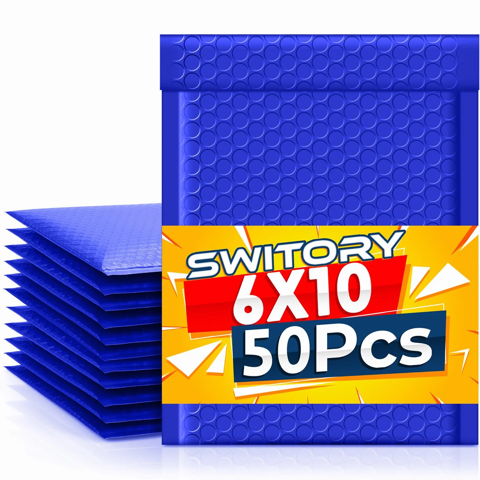 Sobres acolchados de burbujas de polietileno A5 autoadhesivos 15,3 x 22,9 cm azul