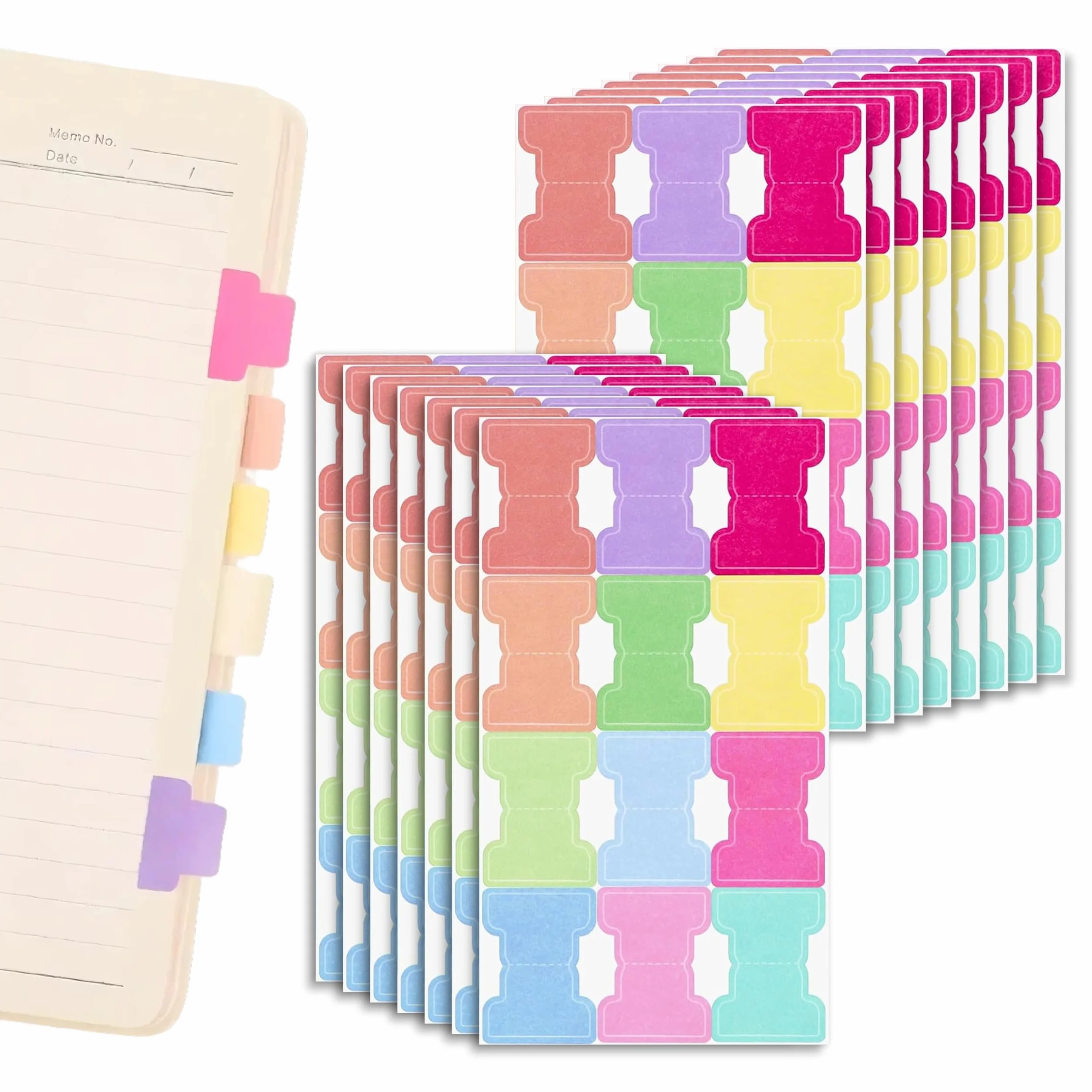 360 Pegatinas Color Macarrón​Etiquetas Índice Mensuales Etiquetas Mensuales Pegatinas Planificadoras Coloridas Adhesivas​Marcapaginas Adhesivos Para Libros Indices Adhesivos