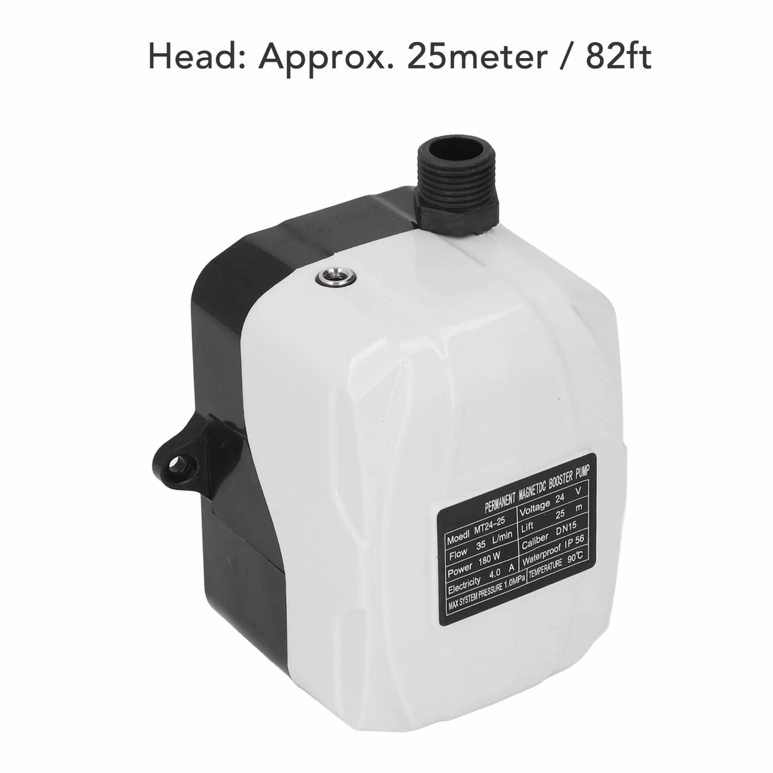 Bomba de Refuerzo Automática 35L/min DC24V 180W DN15 IP56 ABS