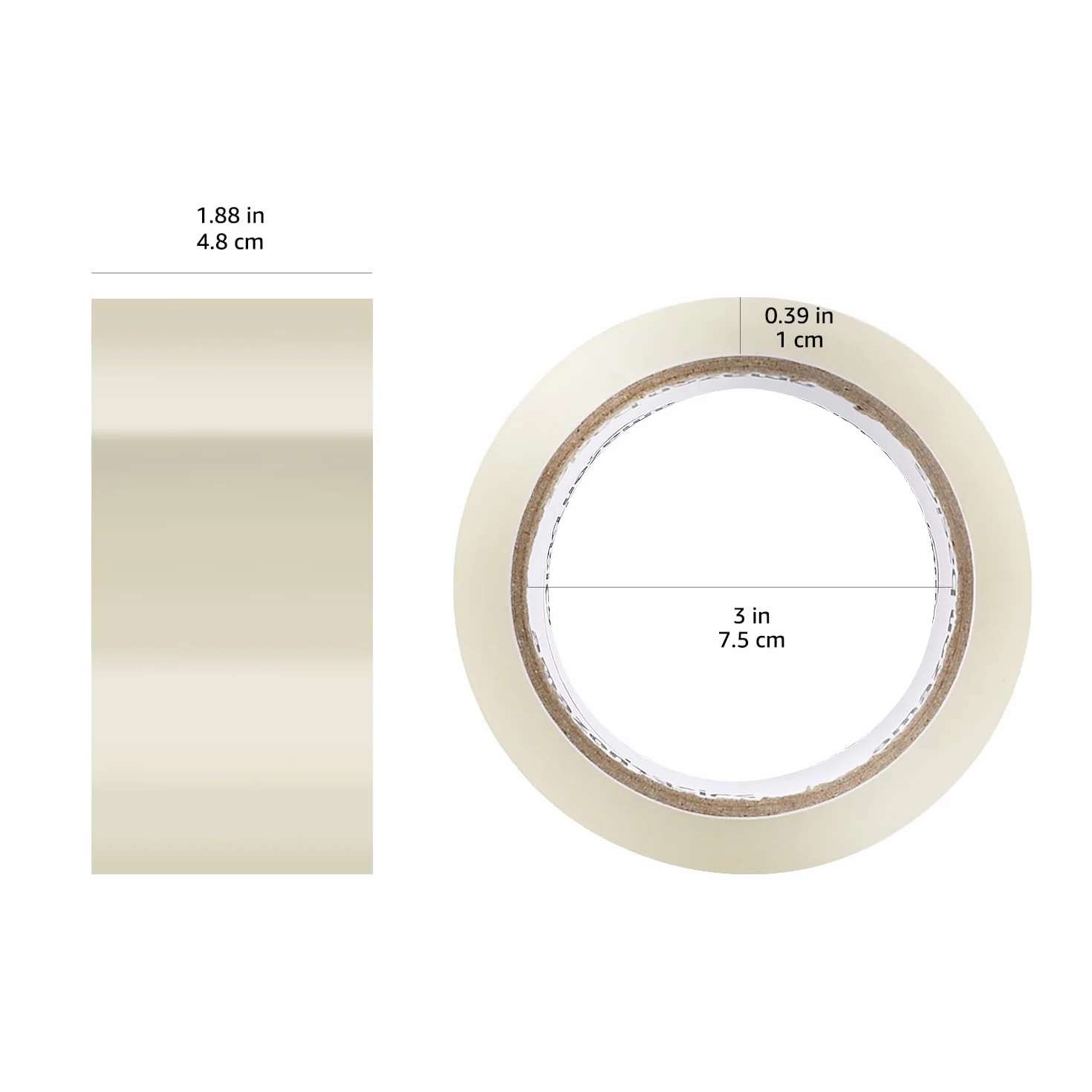 Cinta de embalaje Amazon Basics, 12 rollos, 0.07 mm, 50 mm x 55 m, transparente