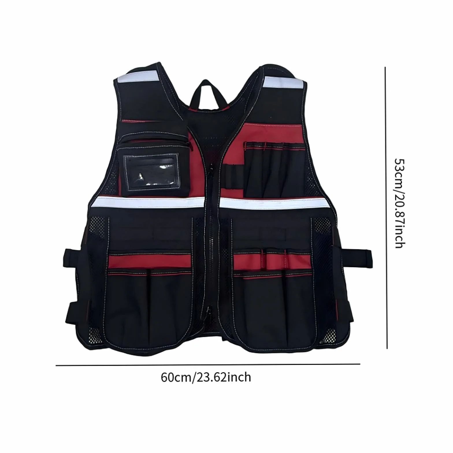 Chaleco de Trabajo para Electricista con Múltiples Bolsillos Bolsa Organizadora de Herramientas Diseño Multifuncional Material de Tela Oxford Resisten