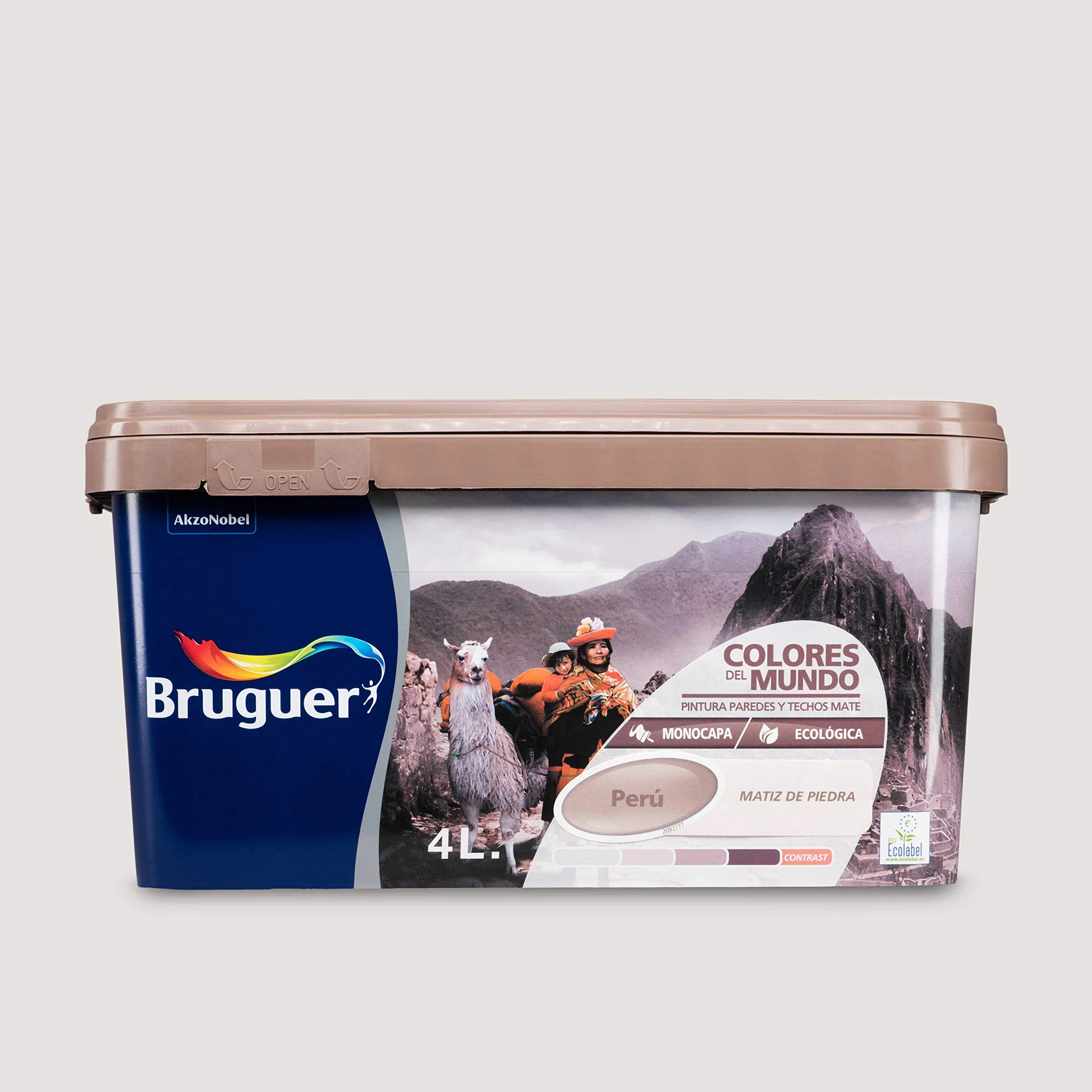 Bruguer Colores del Mundo Pintura para paredes monocapa Perú Matiz de Piedra 4 L