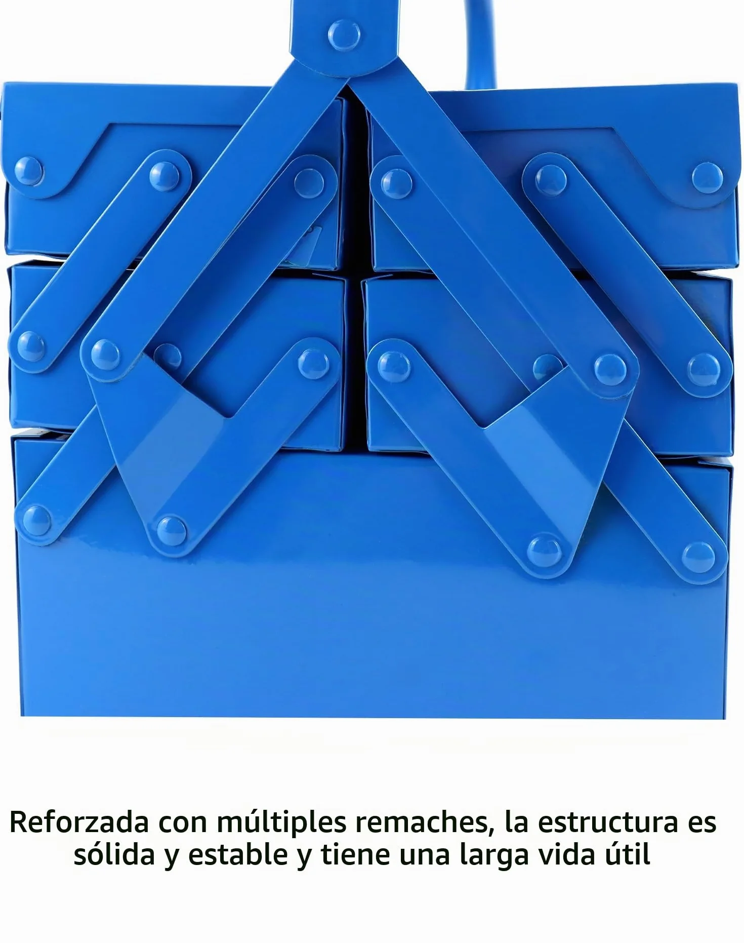 QWORK® Caja de herramientas, caja de herramientas de metal, 400 * 200 * 200mm
