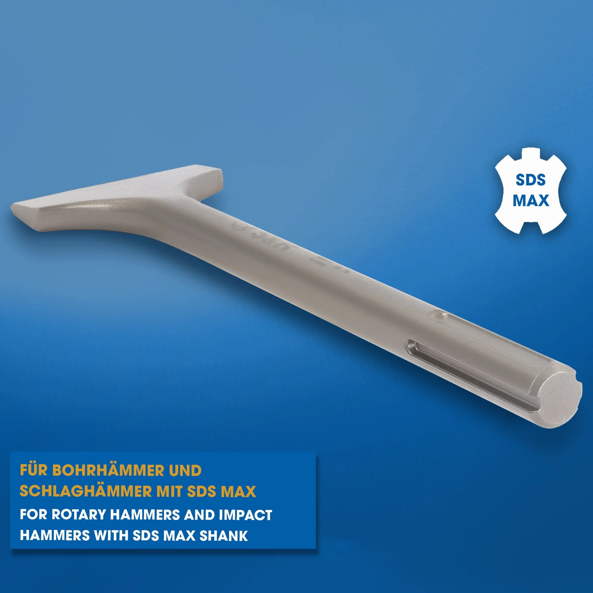 S&R Cincel SDS-MAX Ancho 300x80 mm Baldosas y Mamposteria para Martillo Demoledor. Calidad Industrial MADE IN GERMANY