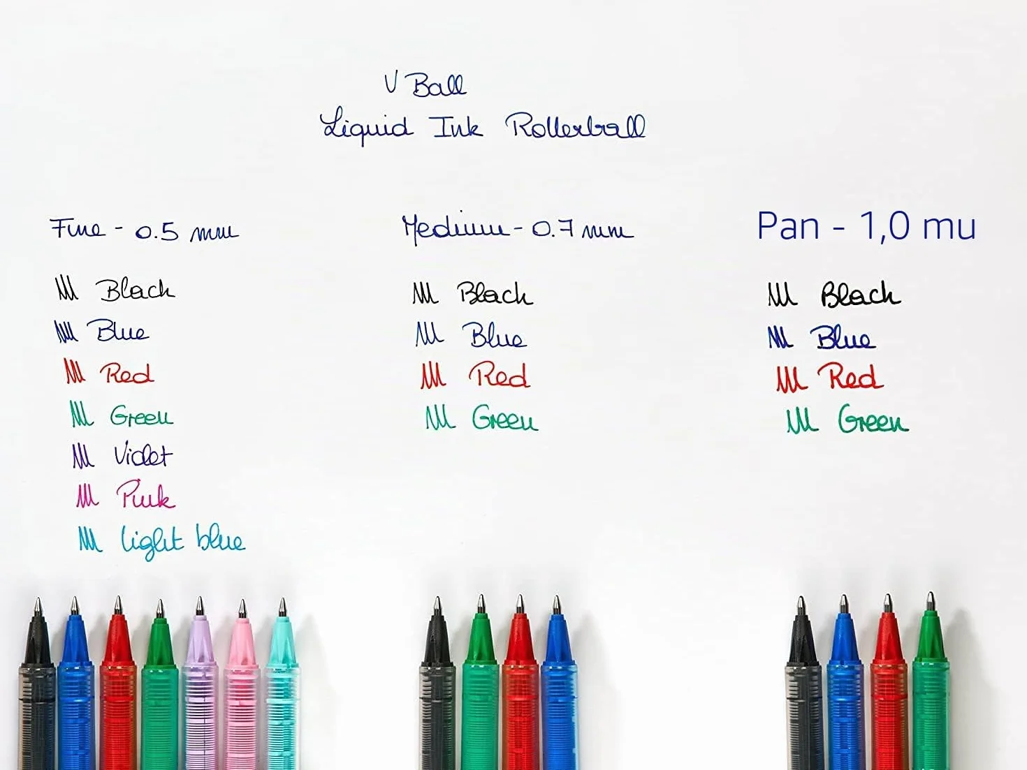 PILOT VBall 05 Bolígrafos Roller Tinta Líquida Punta Fina 0,5mm Azul Secado Rápido