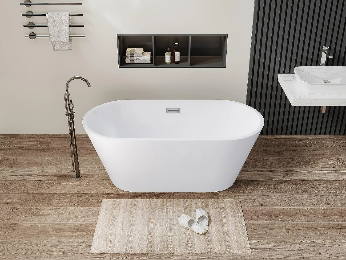 Vente-unique - BaÒera Designer Island - 201 L - 150 x 70 x 58 cm - Blanco - Twiggy