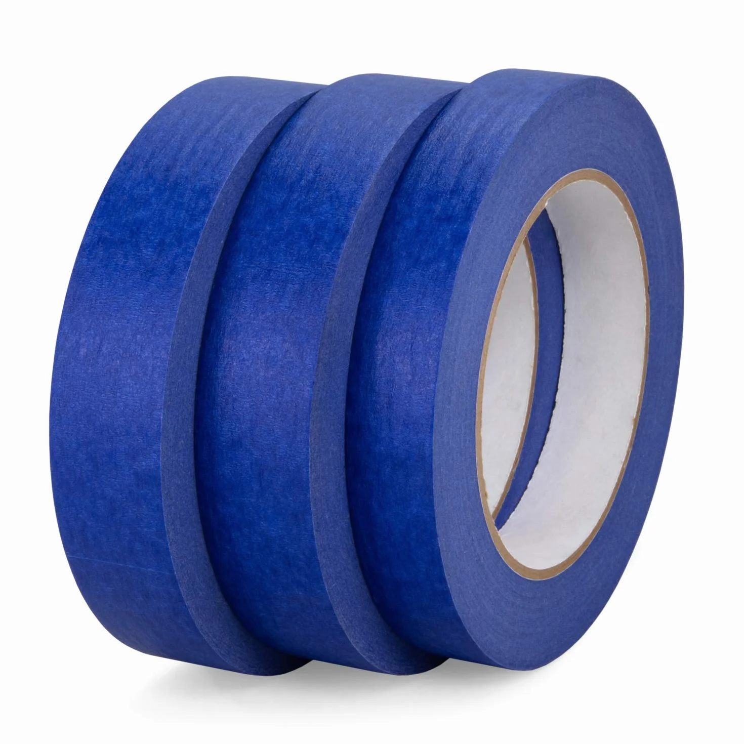 IDL Packaging 3 rollos de 3/4" x 60 yardas azul pintores cinta para pintura, caucho natural