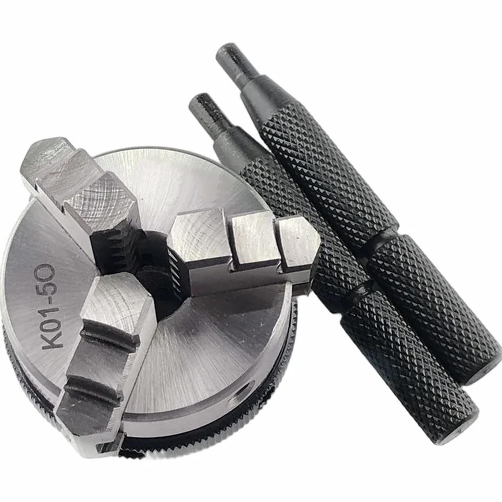 Portabrocas manual para carpintería, sujeción de 1 a 33 mm para rango, rosca M14 x 1, acero de alta dureza, para diseño compacto con precisión de centrado, plateado/negro