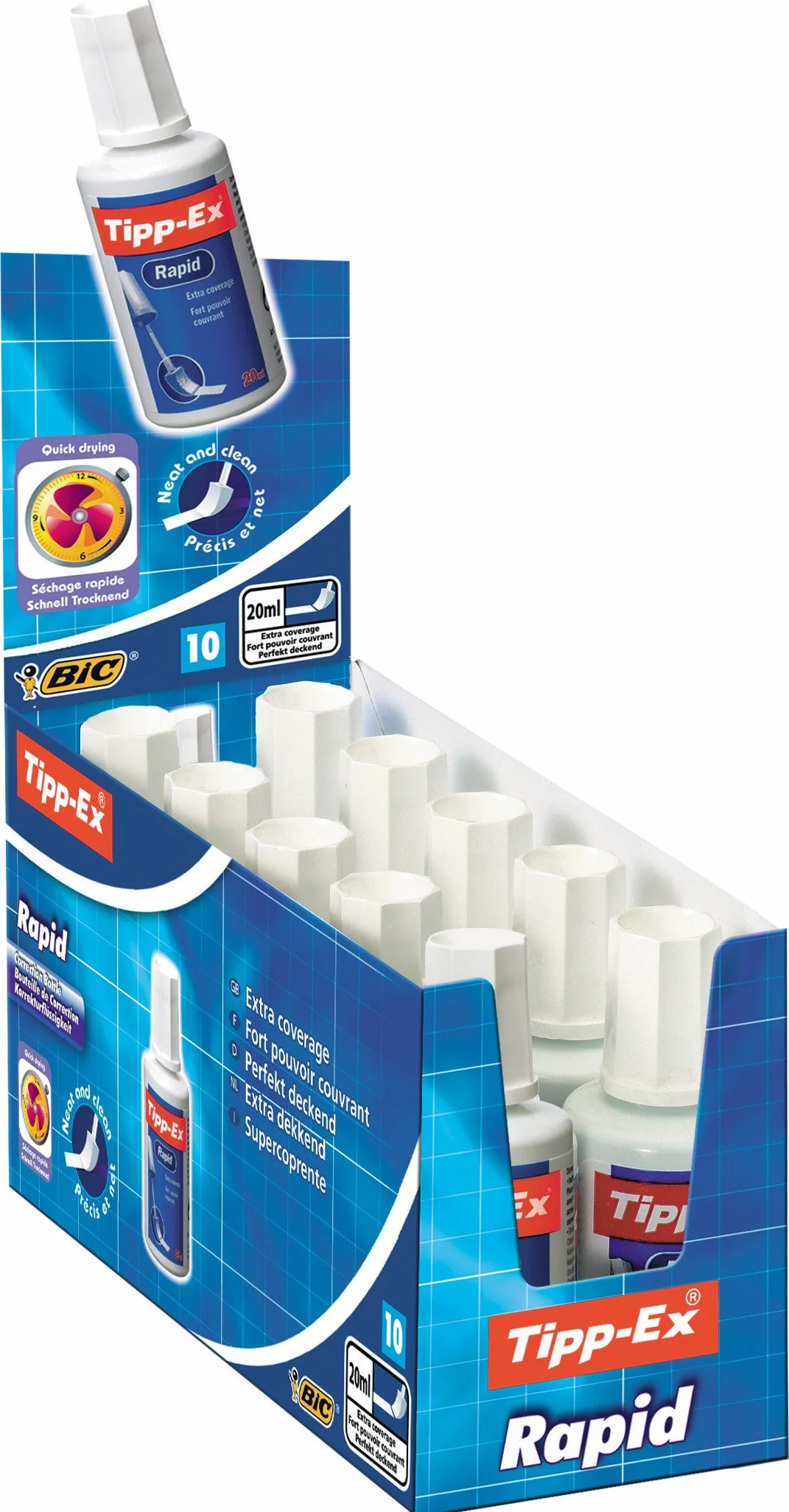 Tipp Ex Rapid Fluid Corrector líquido, 20 milliliters, Azul