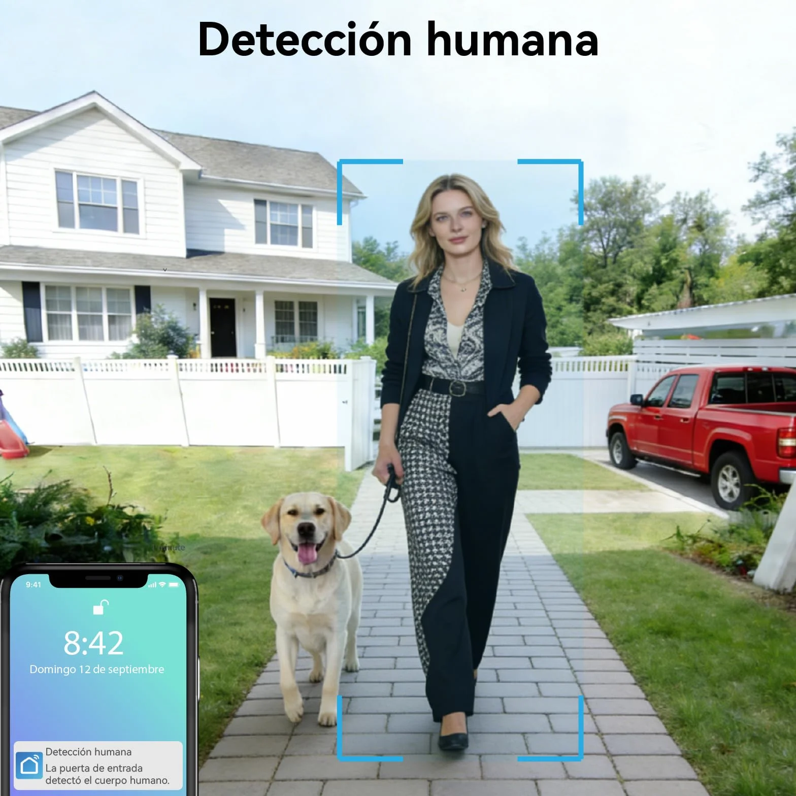Videoportero Smartphone 2 Hilos, Timbre Video Mirilla y 7'' Pantalla Táctil, Visión Nocturna, Desbloqueo Remoto, Audio Bidireccionall para Chalet,casa, 2,4/5GHz, 1 cámara y 2 monitores