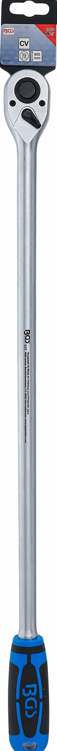 BGS 637 | Carraca reversible | extra larga | 12,5 mm (1/2") | 605 mm
