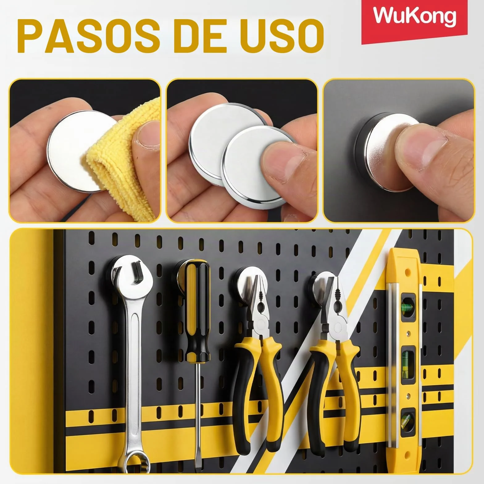 Imanes de neodimio Wukong 10x3mm Paquete de 20 mini imanes redondos fuertes para tablero magnético nevera